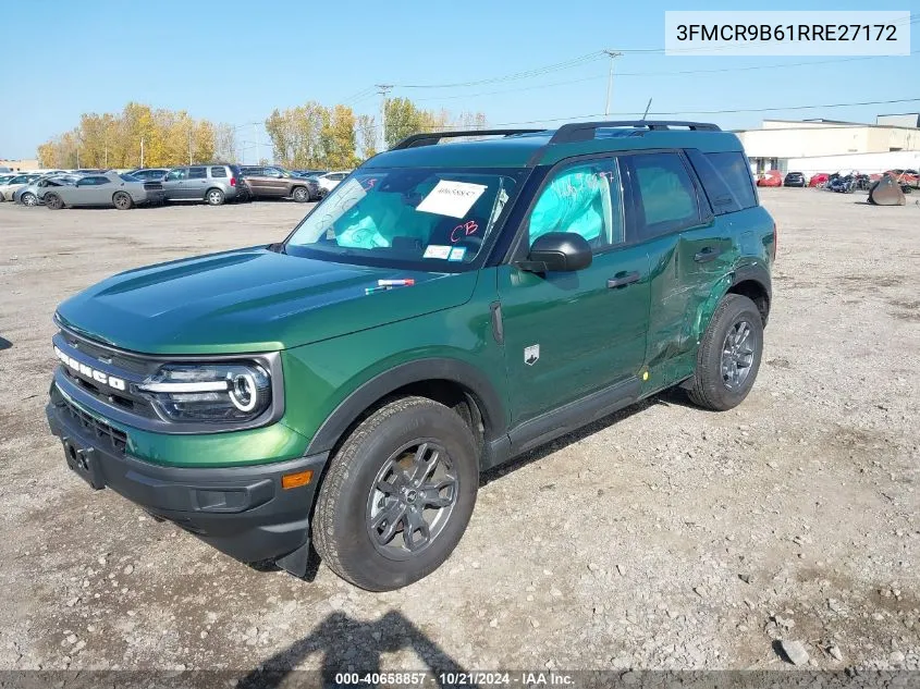 2024 Ford Bronco Sport Big Bend VIN: 3FMCR9B61RRE27172 Lot: 40658857