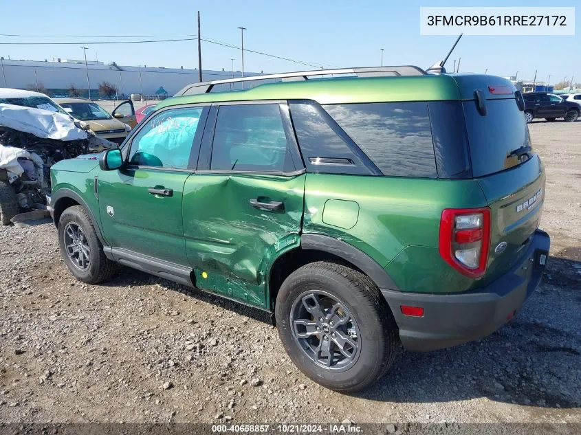 2024 Ford Bronco Sport Big Bend VIN: 3FMCR9B61RRE27172 Lot: 40658857