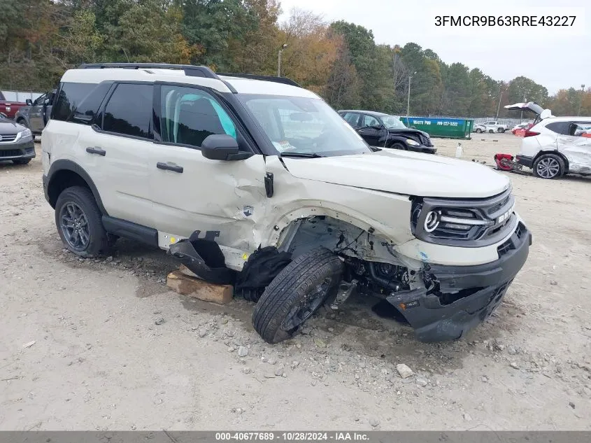 2024 Ford Bronco Sport Big Bend VIN: 3FMCR9B63RRE43227 Lot: 40677689