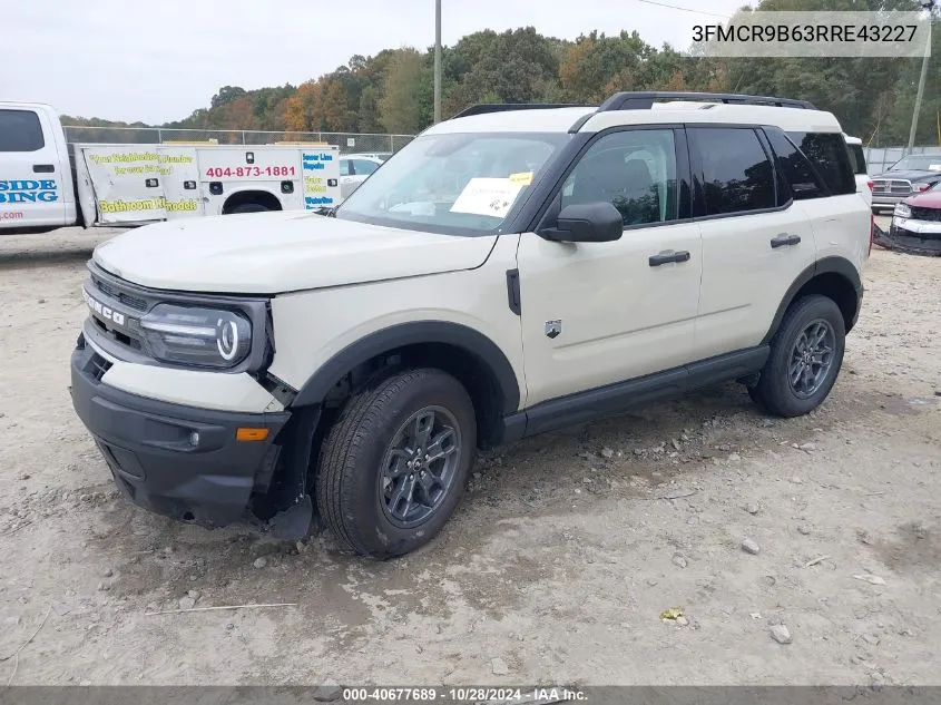 2024 Ford Bronco Sport Big Bend VIN: 3FMCR9B63RRE43227 Lot: 40677689