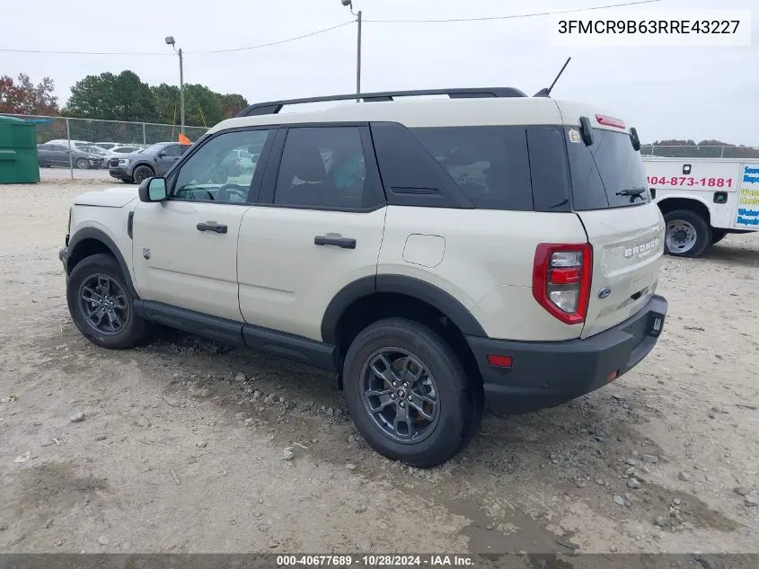 2024 Ford Bronco Sport Big Bend VIN: 3FMCR9B63RRE43227 Lot: 40677689