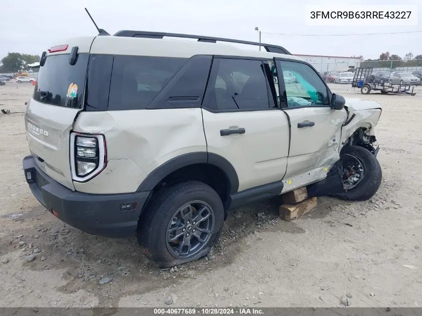 2024 Ford Bronco Sport Big Bend VIN: 3FMCR9B63RRE43227 Lot: 40677689