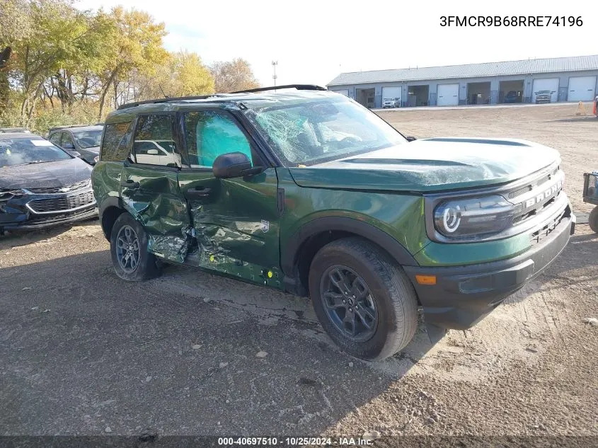 2024 Ford Bronco Sport Big Bend VIN: 3FMCR9B68RRE74196 Lot: 40697510