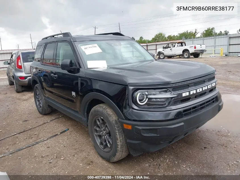 2024 Ford Bronco Sport Big Bend VIN: 3FMCR9B60RRE38177 Lot: 40739398