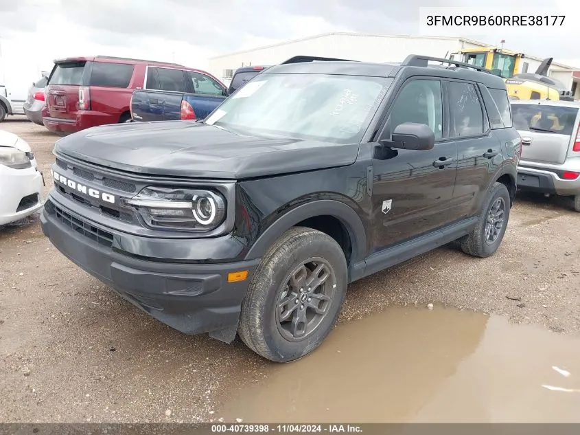 2024 Ford Bronco Sport Big Bend VIN: 3FMCR9B60RRE38177 Lot: 40739398