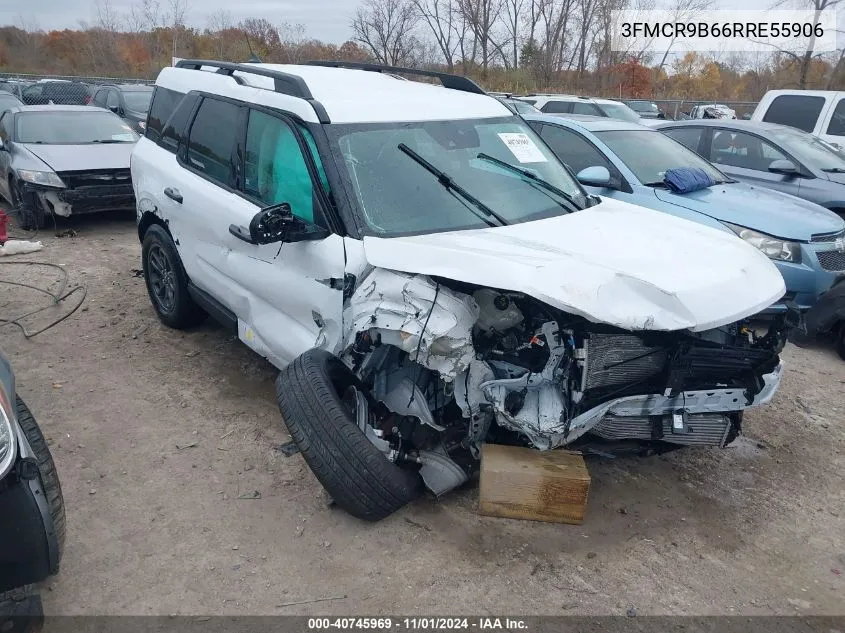 2024 Ford Bronco Sport Big Bend VIN: 3FMCR9B66RRE55906 Lot: 40745969