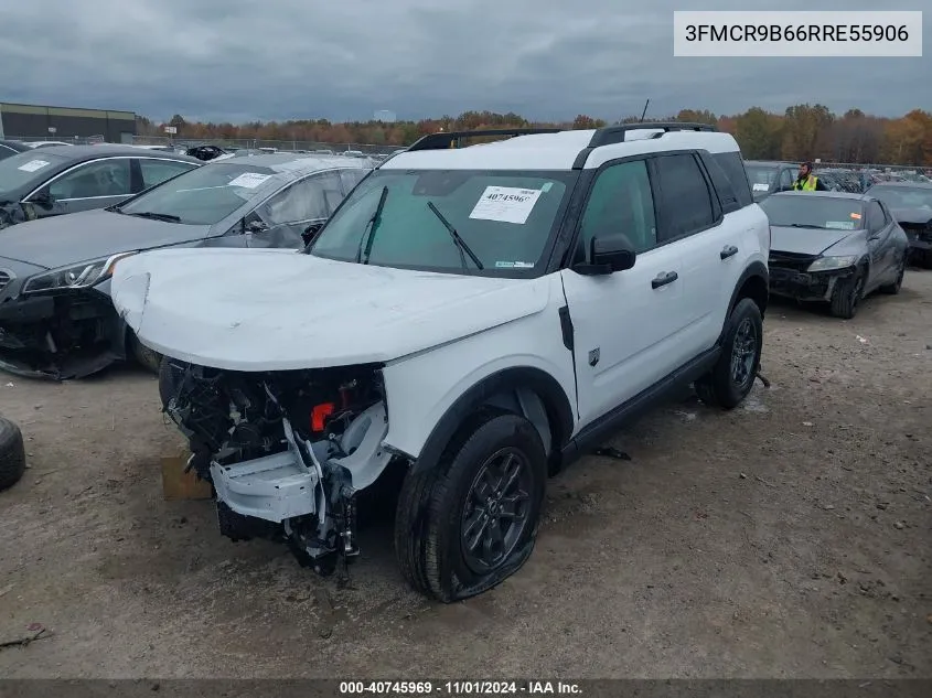 2024 Ford Bronco Sport Big Bend VIN: 3FMCR9B66RRE55906 Lot: 40745969