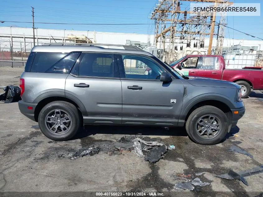 2024 Ford Bronco Sport Big Bend VIN: 3FMCR9B66RRE85486 Lot: 40755023