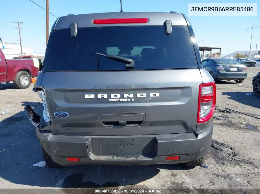 2024 Ford Bronco Sport Big Bend VIN: 3FMCR9B66RRE85486 Lot: 40755023