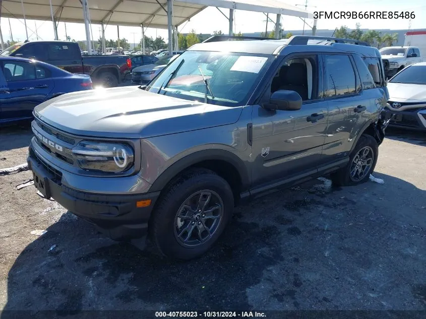 2024 Ford Bronco Sport Big Bend VIN: 3FMCR9B66RRE85486 Lot: 40755023