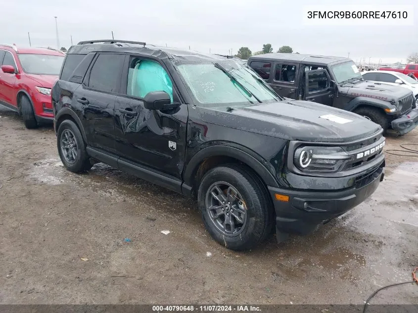 2024 Ford Bronco Sport Big Bend VIN: 3FMCR9B60RRE47610 Lot: 40790648