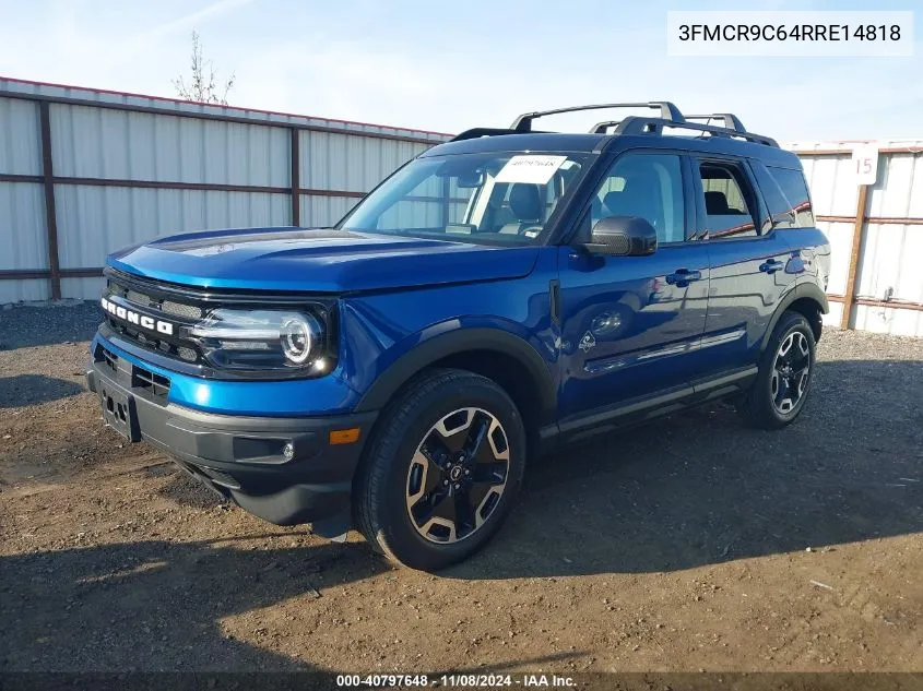 2024 Ford Bronco Sport Outer Banks VIN: 3FMCR9C64RRE14818 Lot: 40797648