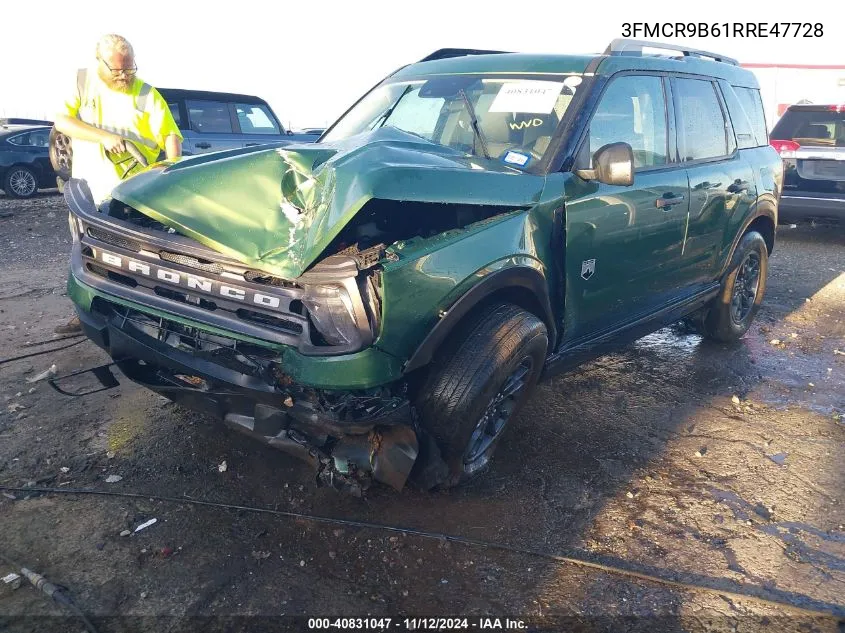 2024 Ford Bronco Sport Big Bend VIN: 3FMCR9B61RRE47728 Lot: 40831047