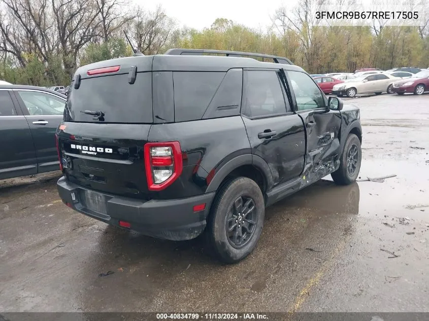 2024 Ford Bronco Sport Big Bend VIN: 3FMCR9B67RRE17505 Lot: 40834799