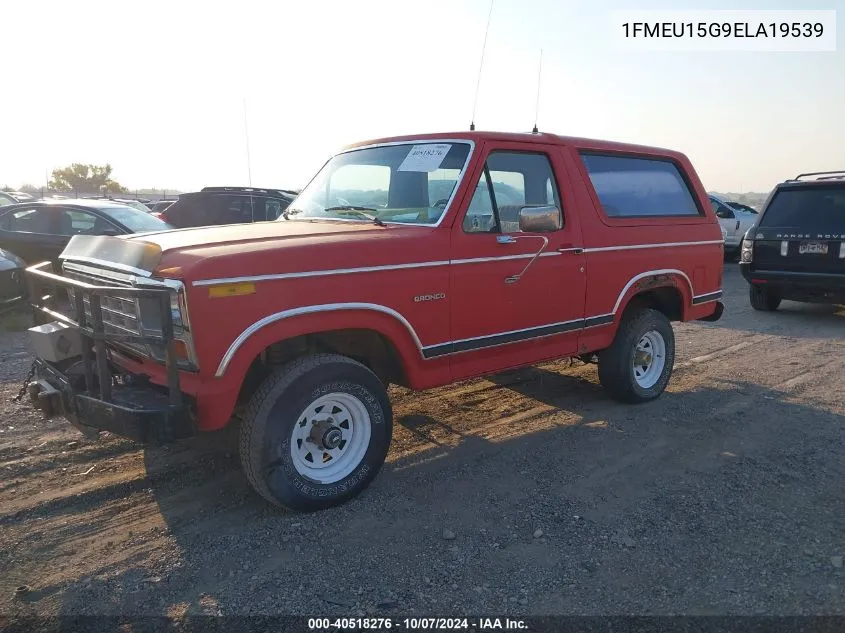 1984 Ford Bronco U100 VIN: 1FMEU15G9ELA19539 Lot: 40518276