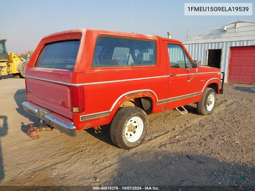 1984 Ford Bronco U100 VIN: 1FMEU15G9ELA19539 Lot: 40518276