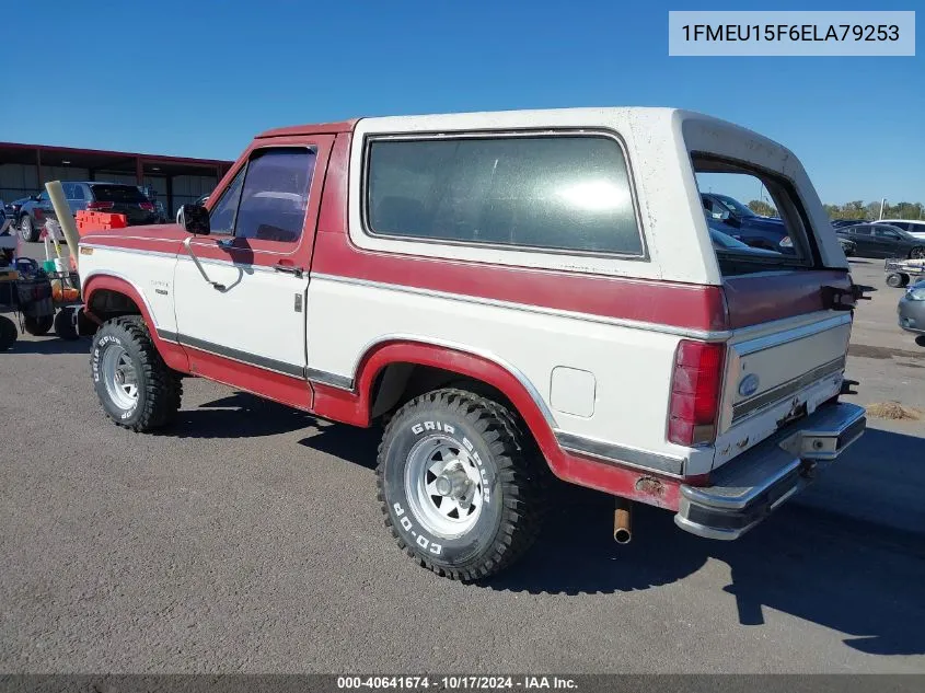 1984 Ford Bronco U100 VIN: 1FMEU15F6ELA79253 Lot: 40641674