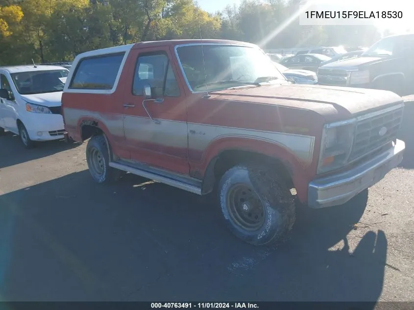 1984 Ford Bronco U100 VIN: 1FMEU15F9ELA18530 Lot: 40763491