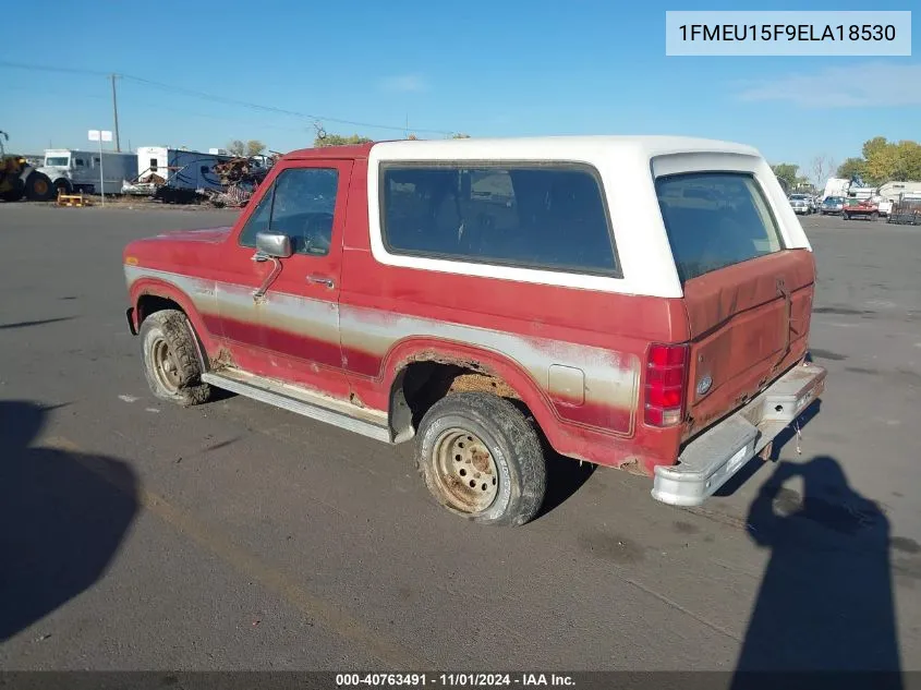 1984 Ford Bronco U100 VIN: 1FMEU15F9ELA18530 Lot: 40763491