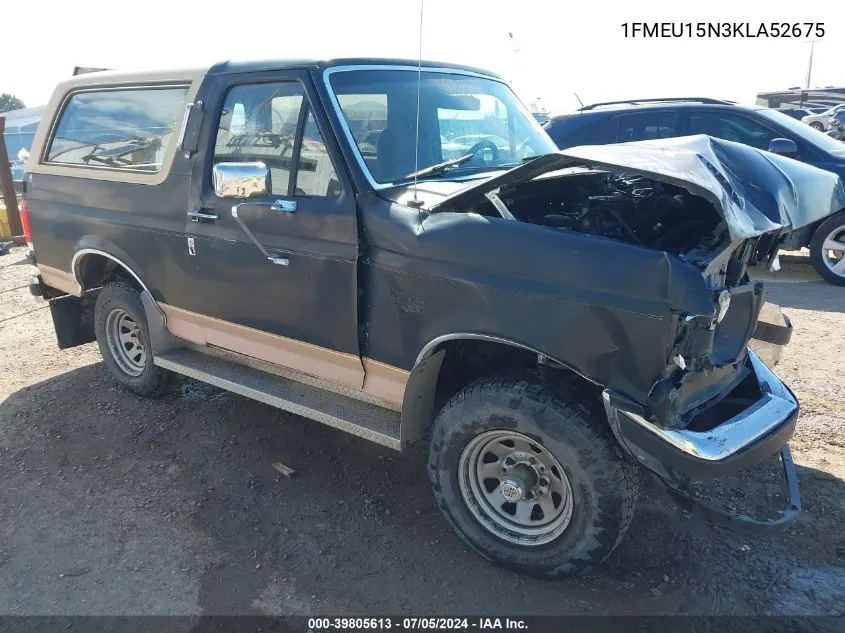 1FMEU15N3KLA52675 1989 Ford Bronco U100