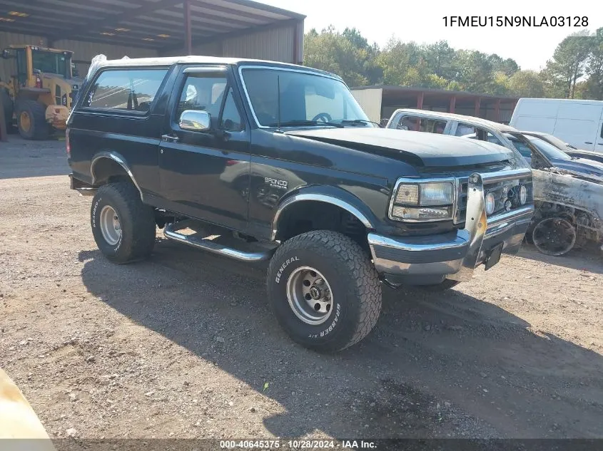 1992 Ford Bronco U100 VIN: 1FMEU15N9NLA03128 Lot: 40645375