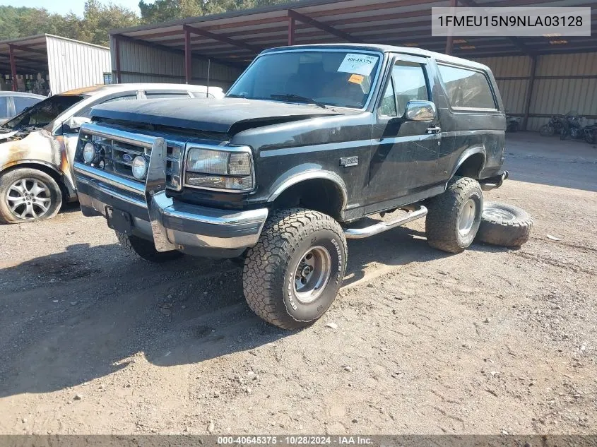 1992 Ford Bronco U100 VIN: 1FMEU15N9NLA03128 Lot: 40645375