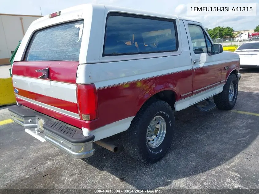 1FMEU15H3SLA41315 1995 Ford Bronco U100