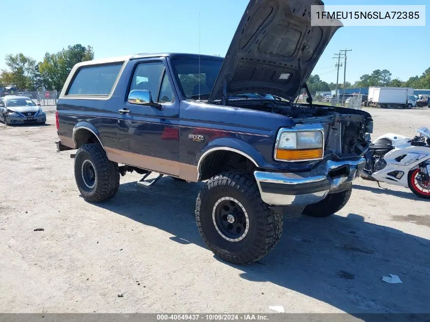 1995 Ford Bronco U100 VIN: 1FMEU15N6SLA72385 Lot: 40549437