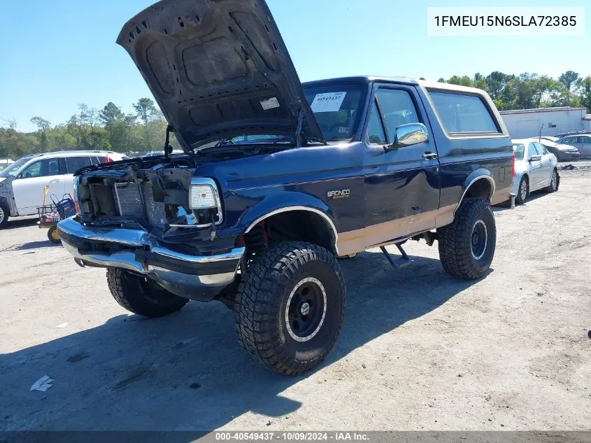 1995 Ford Bronco U100 VIN: 1FMEU15N6SLA72385 Lot: 40549437