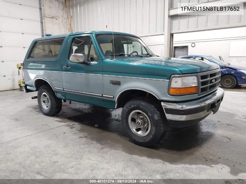 1996 Ford Bronco U100 VIN: 1FMEU15N8TLB17652 Lot: 40101274