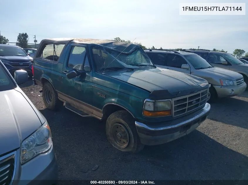 1996 Ford Bronco U100 VIN: 1FMEU15H7TLA71144 Lot: 40250593