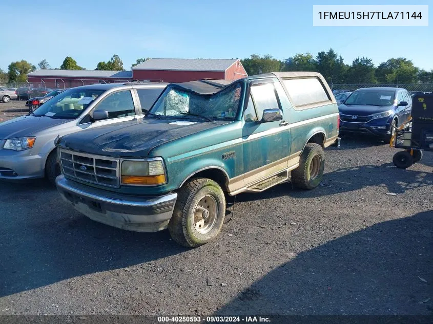 1996 Ford Bronco U100 VIN: 1FMEU15H7TLA71144 Lot: 40250593