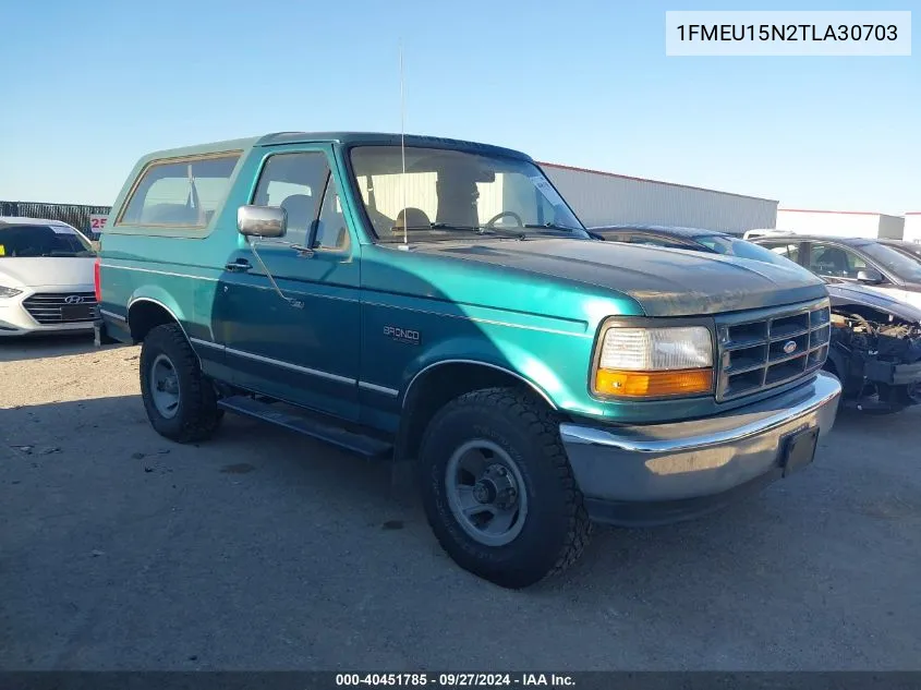 1996 Ford Bronco U100 VIN: 1FMEU15N2TLA30703 Lot: 40451785