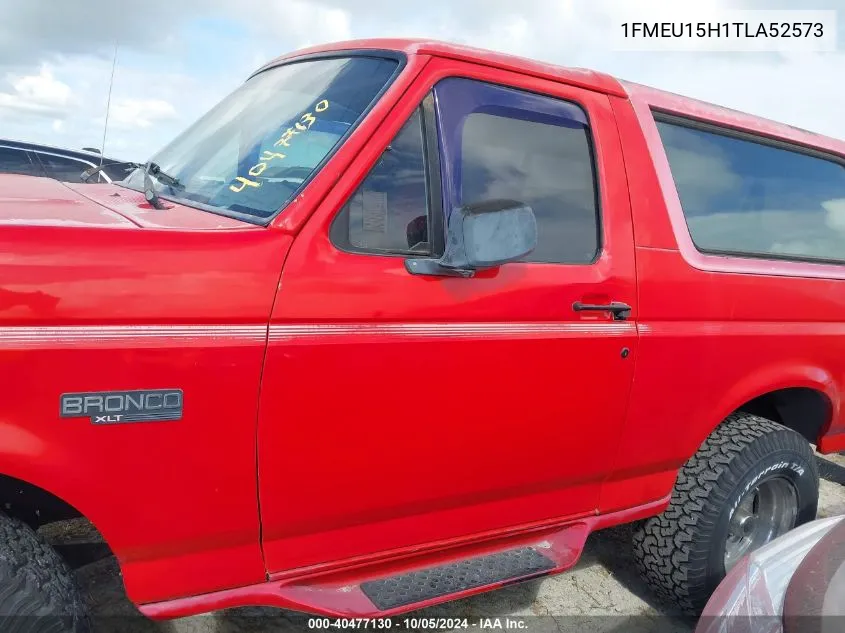 1996 Ford Bronco U100 VIN: 1FMEU15H1TLA52573 Lot: 40477130