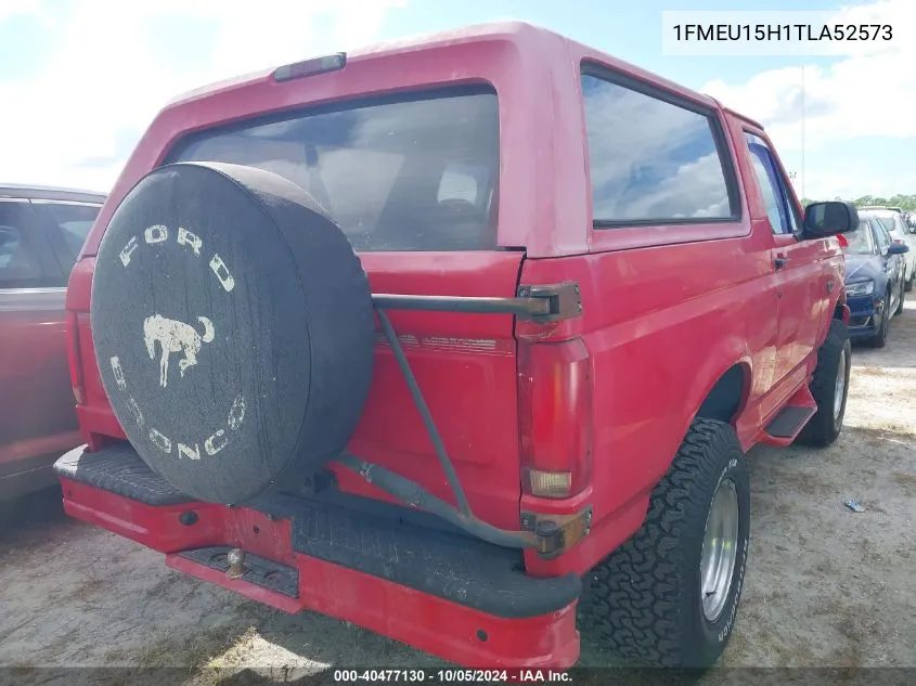 1996 Ford Bronco U100 VIN: 1FMEU15H1TLA52573 Lot: 40477130