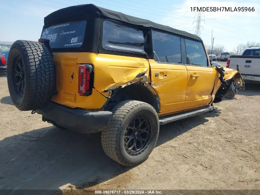 2021 Ford Bronco Outer Banks VIN: 1FMDE5BH7MLA95966 Lot: 39078717