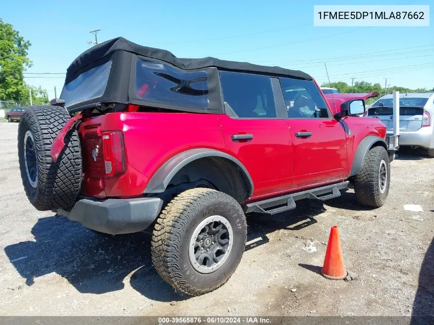 2021 Ford Bronco VIN: 1FMEE5DP1MLA87662 Lot: 39565876