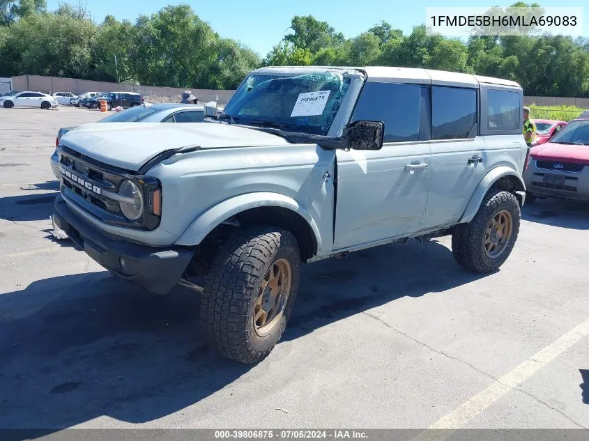 2021 Ford Bronco Big Bend/Black Diamond/Outer Banks VIN: 1FMDE5BH6MLA69083 Lot: 39806875