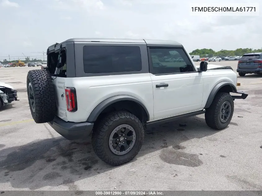 2021 Ford Bronco Badlands VIN: 1FMDE5CH0MLA61771 Lot: 39812980