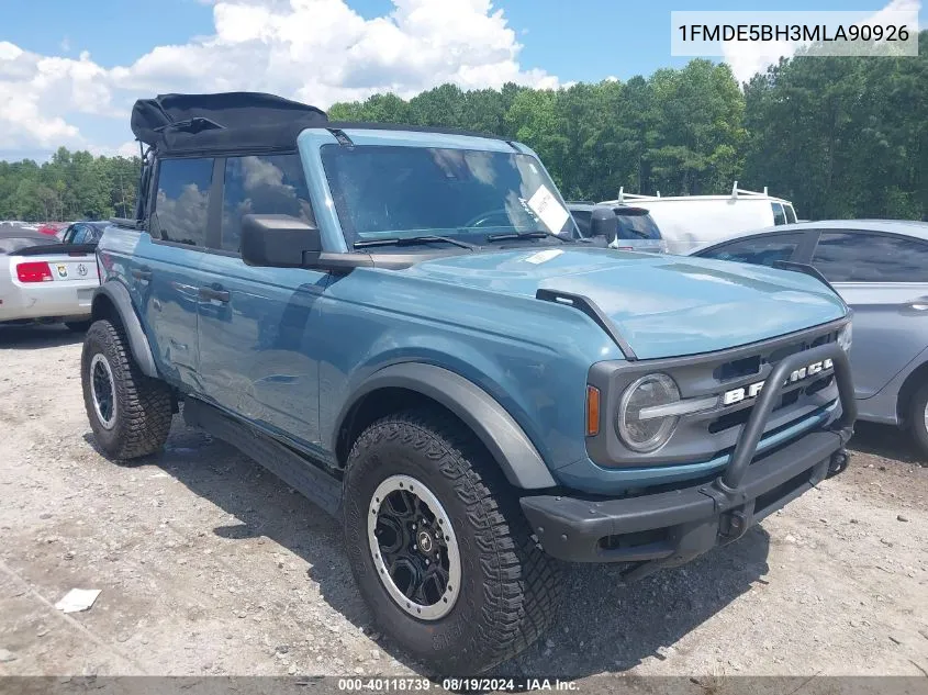 2021 Ford Bronco Big Bend VIN: 1FMDE5BH3MLA90926 Lot: 40118739