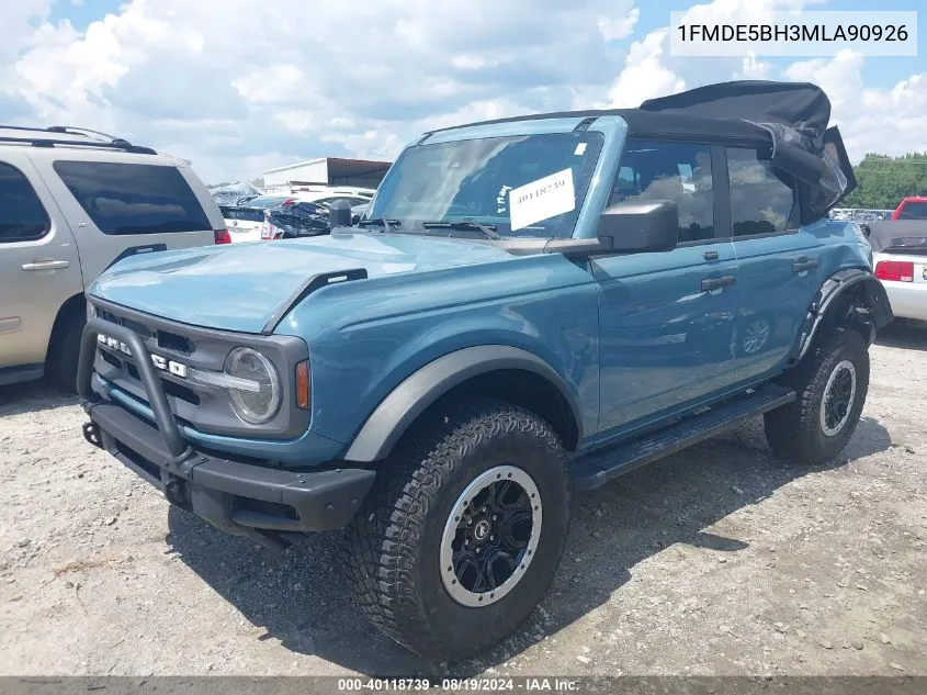 2021 Ford Bronco Big Bend VIN: 1FMDE5BH3MLA90926 Lot: 40118739