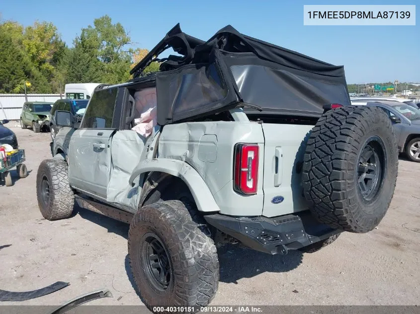 1FMEE5DP8MLA87139 2021 Ford Bronco Big Bend/Black Diamond/Outer Banks/Badlands/Wildtrak