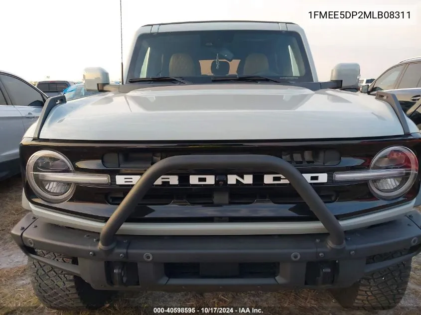 2021 Ford Bronco Big Bend/Black Diamond/Ou VIN: 1FMEE5DP2MLB08311 Lot: 40598595