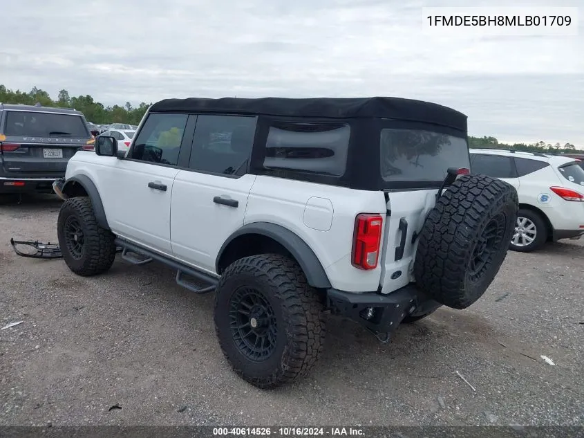 2021 Ford Bronco VIN: 1FMDE5BH8MLB01709 Lot: 40614526