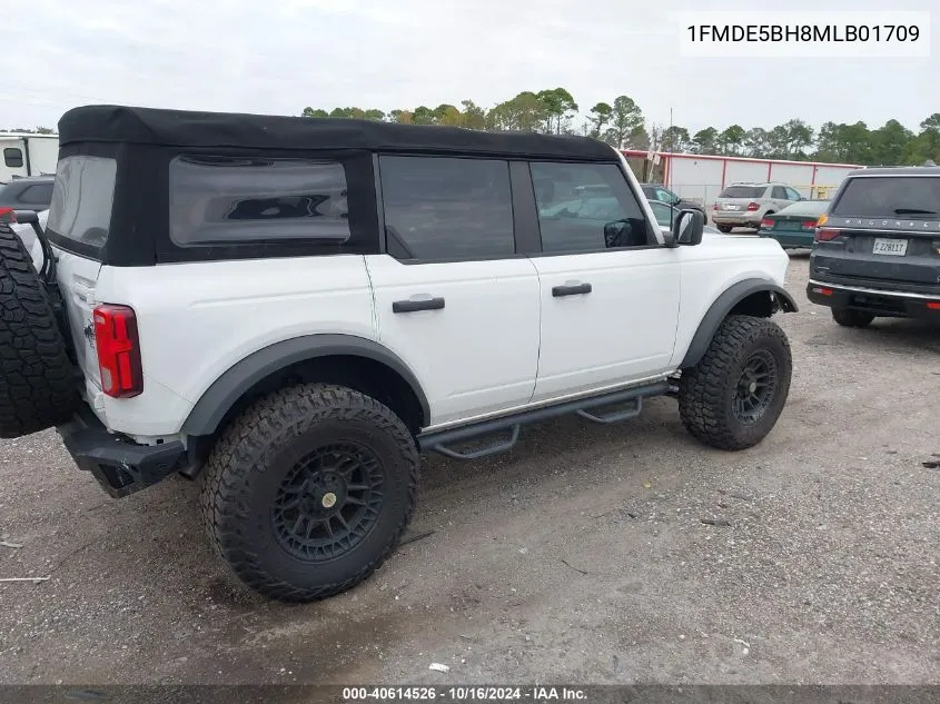 2021 Ford Bronco VIN: 1FMDE5BH8MLB01709 Lot: 40614526