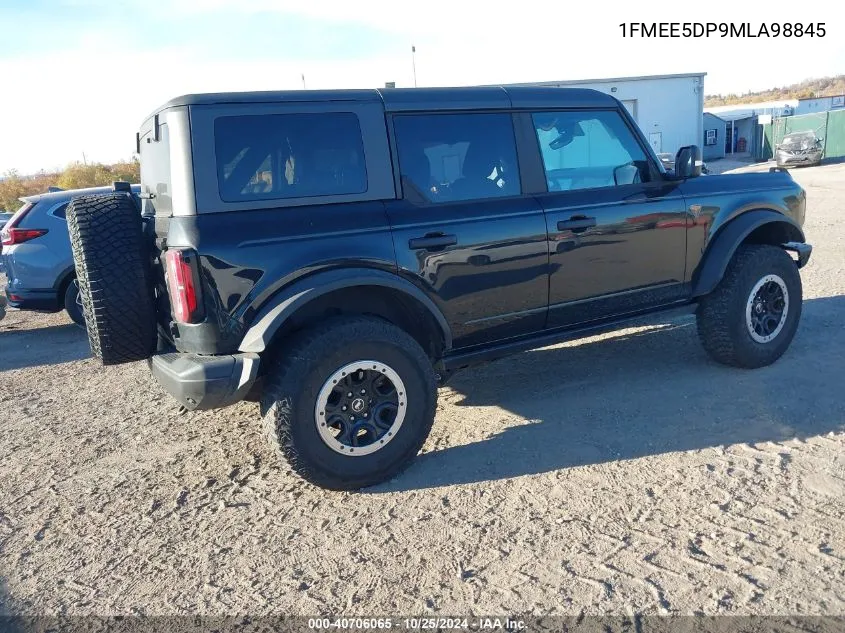 2021 Ford Bronco Badlands VIN: 1FMEE5DP9MLA98845 Lot: 40706065