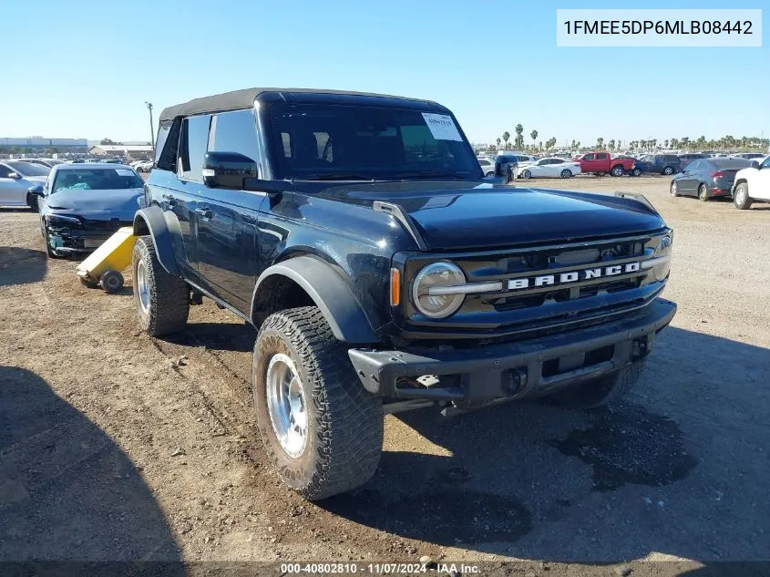 2021 Ford Bronco Outer Banks VIN: 1FMEE5DP6MLB08442 Lot: 40802810