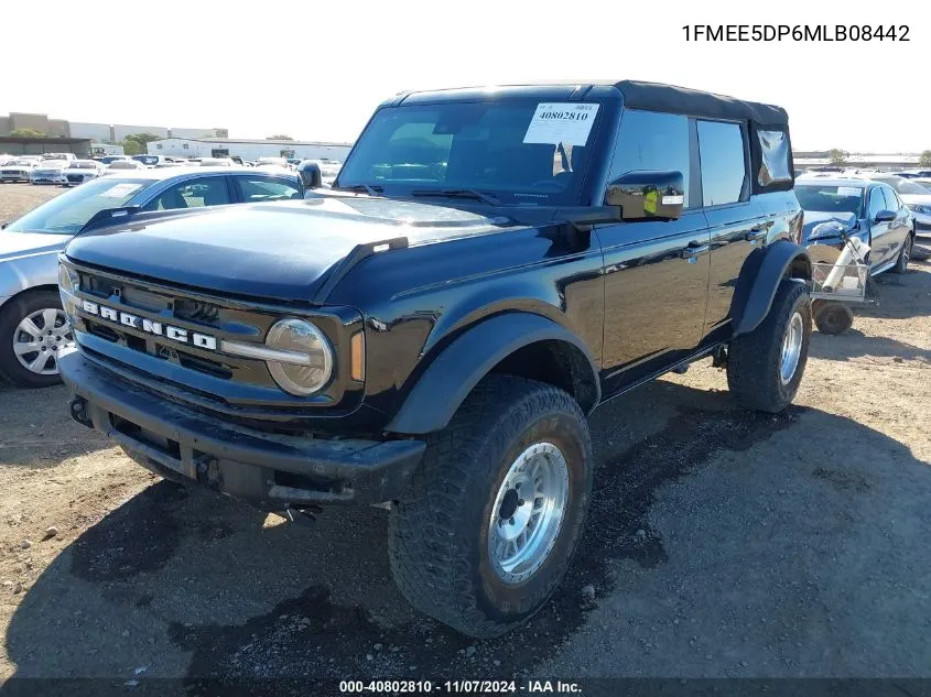 2021 Ford Bronco Outer Banks VIN: 1FMEE5DP6MLB08442 Lot: 40802810