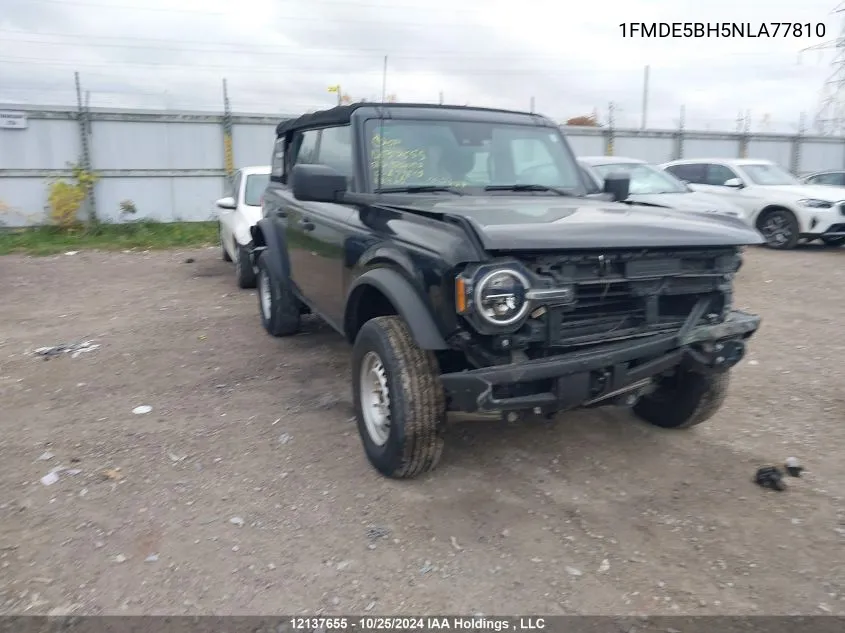 2022 Ford Bronco VIN: 1FMDE5BH5NLA77810 Lot: 12137655