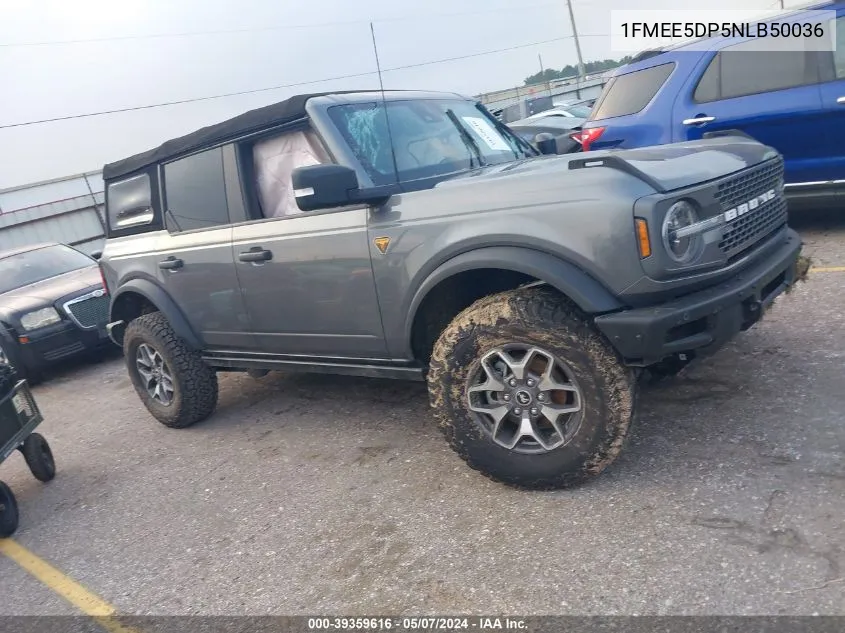 2022 Ford Bronco Badlands VIN: 1FMEE5DP5NLB50036 Lot: 39359616